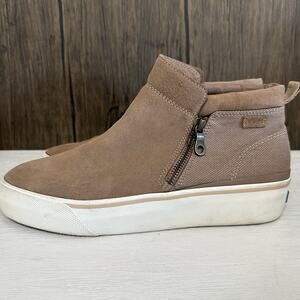 Keds Cooper Bootie Womens Size 10 Zip Brown Pull On Sneaker Comfort Suede Canvas